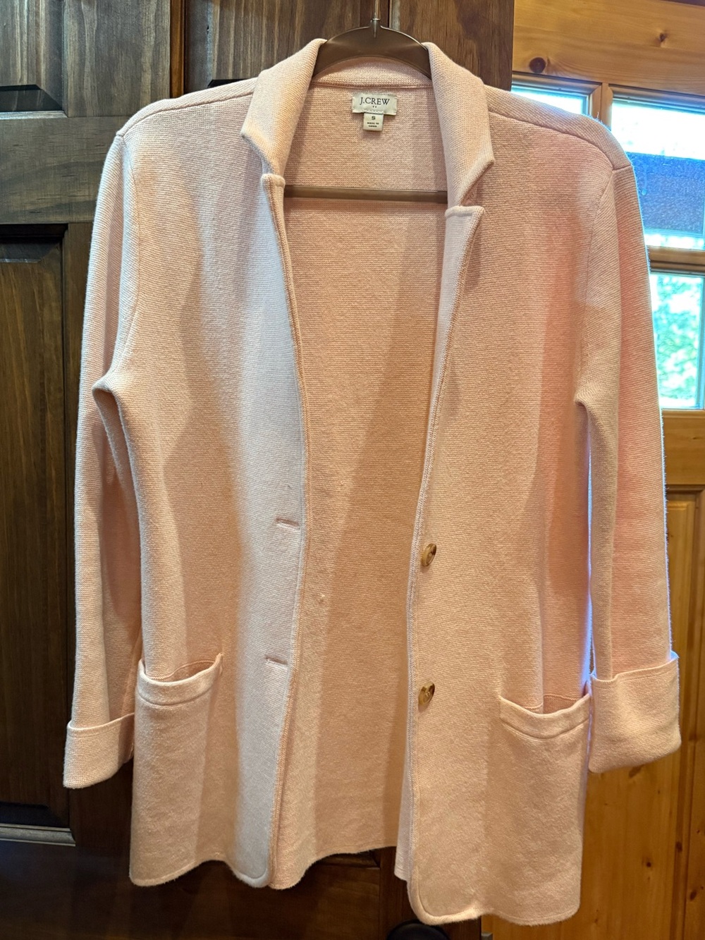 J. Crew Women's Pink Sweater Blazer